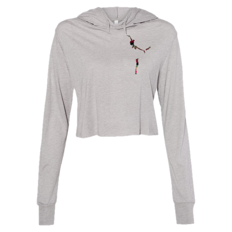 Women / Hoodies Grey / Small Ballerina - Soft Triblend Cropped Hoodie