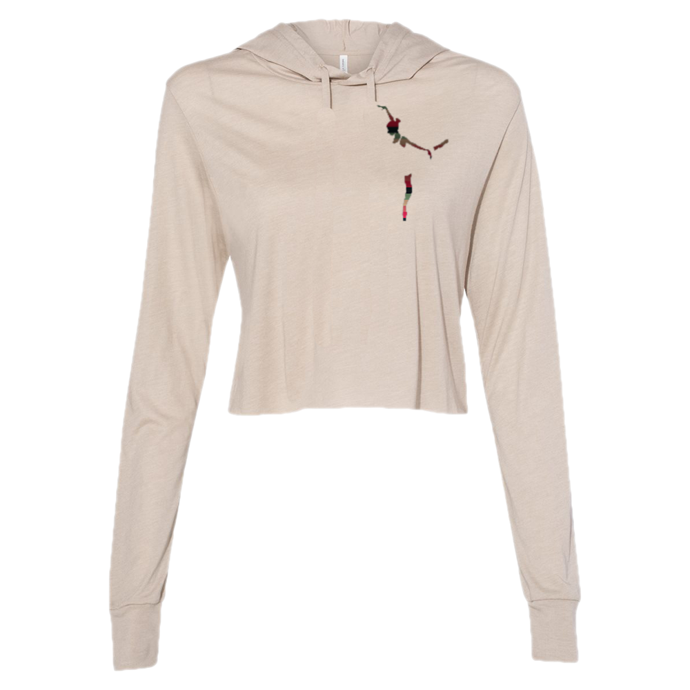 Women / Hoodies Fawn / Small Ballerina - Soft Triblend Cropped Hoodie