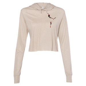 Women / Hoodies Fawn / Small Ballerina - Soft Triblend Cropped Hoodie