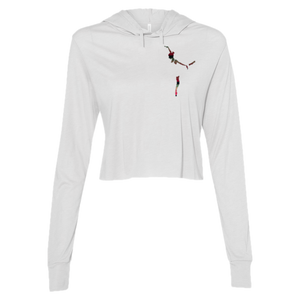 Women / Hoodies White / Small Ballerina - Soft Triblend Cropped Hoodie