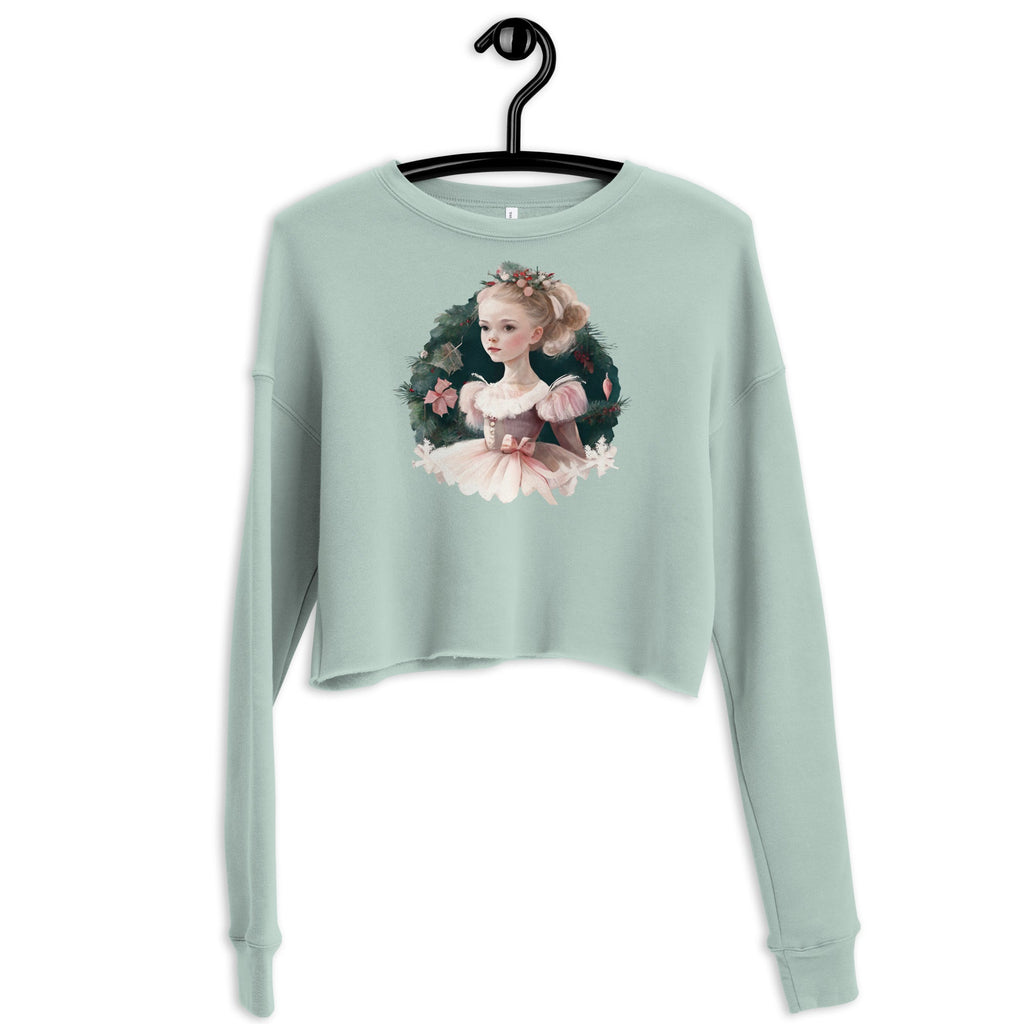 Women / Sweatshirts Dusty Blue / M Clara (The Nutcracker) - Cropped Fleece Sweatshirt