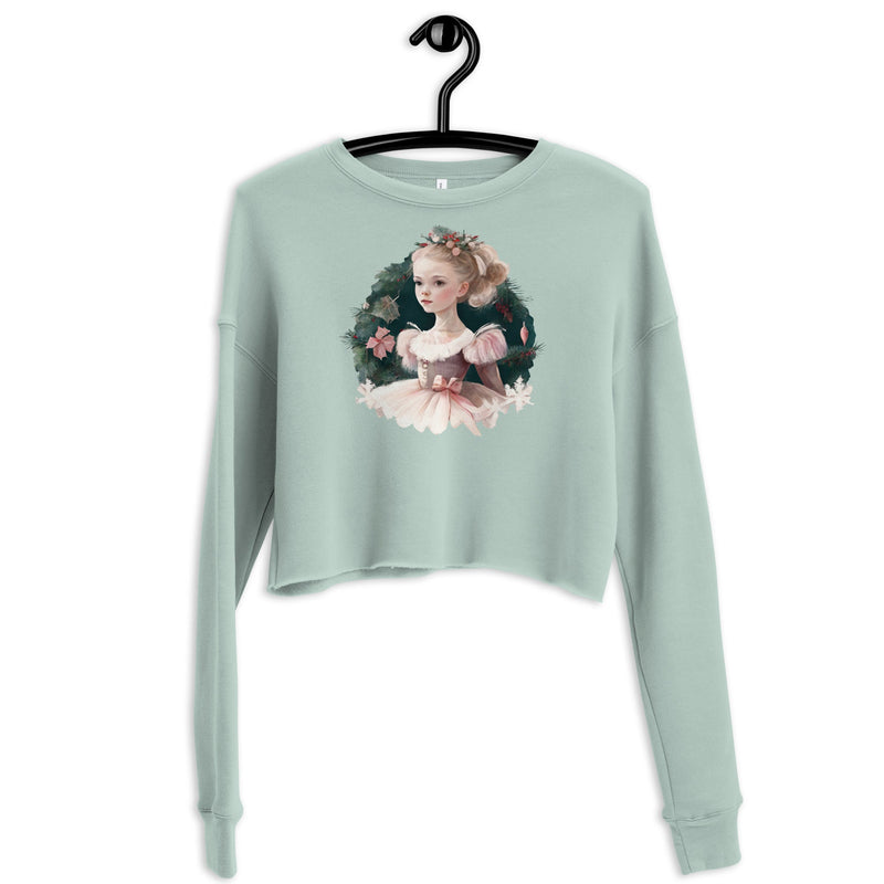 Women / Sweatshirts Dusty Blue / S Clara (The Nutcracker) - Cropped Fleece Sweatshirt