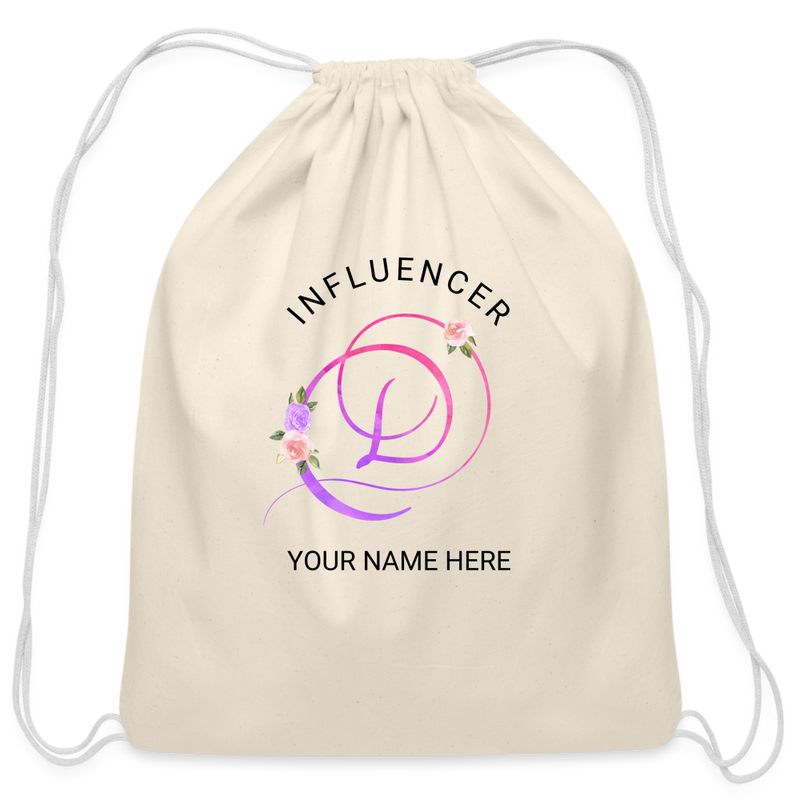 Member Natural / Influencer Customized Ambassador/Influencer Drawstring Bag