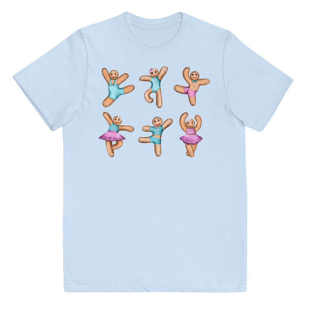 Kids / T-Shirts Light Blue / XS Dancing Gingerbread (Pink, Blue) - Kids Jersey Tee