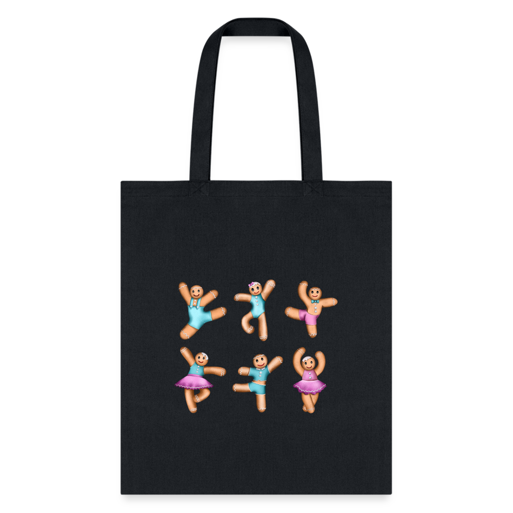 Gifts & Accessories / Totes Black Dancing Gingerbread (Pink, Blue) - Tote Bag