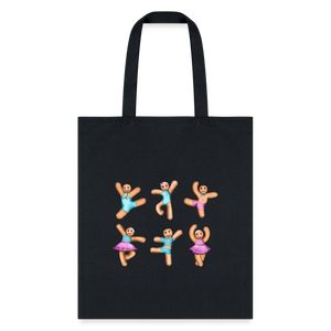 Gifts & Accessories / Totes Black Dancing Gingerbread (Pink, Blue) - Tote Bag