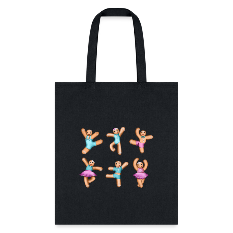 Gifts & Accessories / Totes Black Dancing Gingerbread (Pink, Blue) - Tote Bag