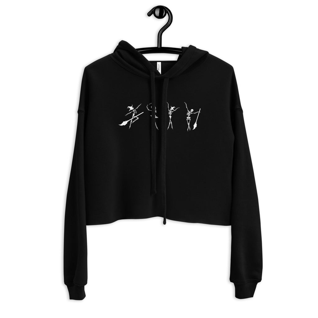 Women / Hoodies Black / S Dancing Skeletons - Cropped Fleece Hoodie