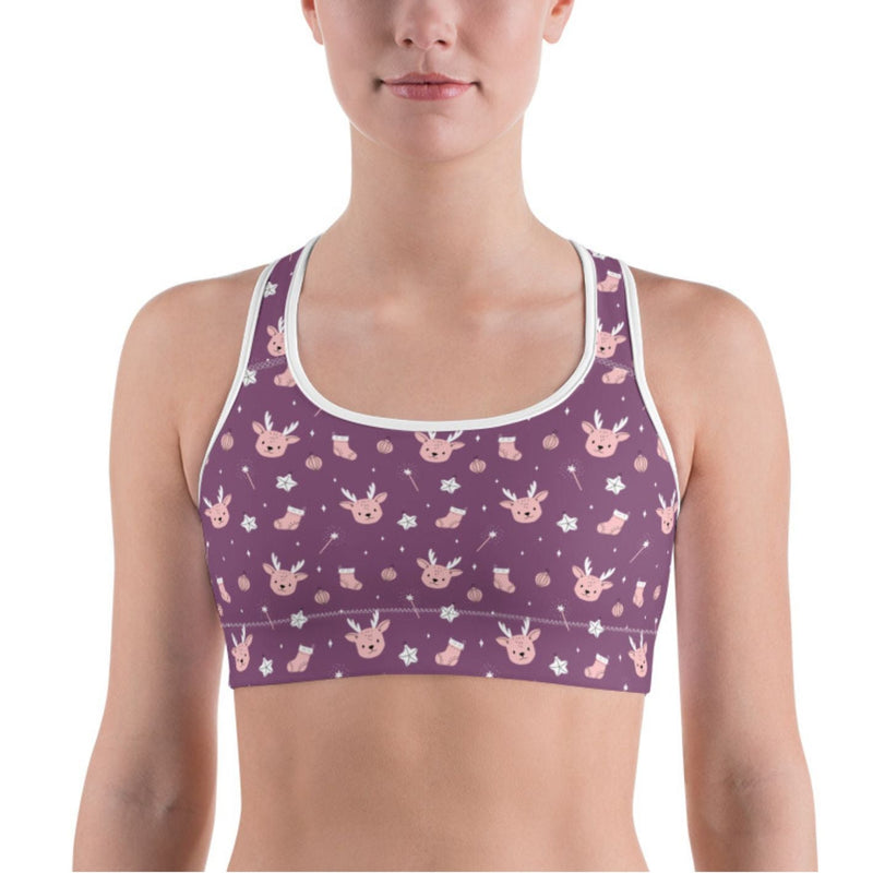 Activewear / Sport top XS Deer Santa - Crop Top