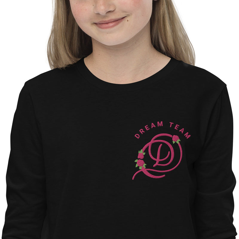 Member Black / S Dream Team - Embroidered Kids Long-Sleeved Tee