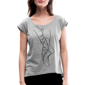 Women / T-Shirts Heather gray / S En Pointe - Adult Roll-Cuff T-Shirt En Pointe - Adult Roll Cuff T-Shirt