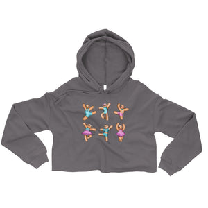 Women / Hoodies Gingerbread (Pink, Blue) - Cropped Fleece Hoodie