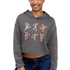 Women / Hoodies Gingerbread (Pink, Blue) - Cropped Fleece Hoodie