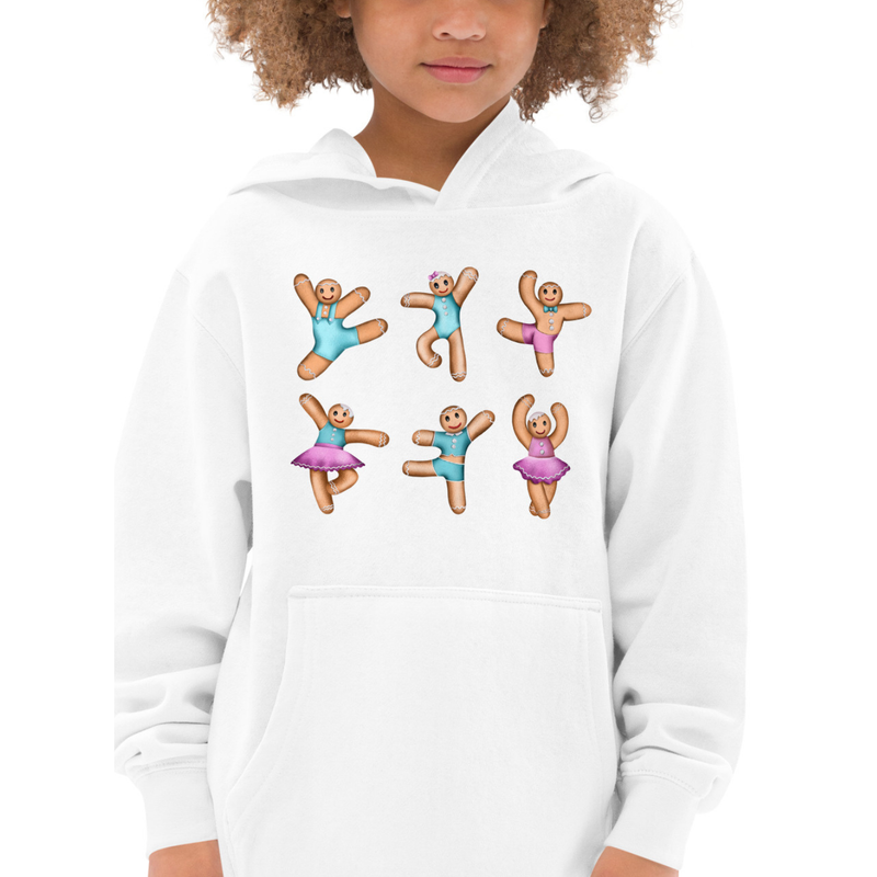 Kids / Hoodies Gingerbread (Pink Blue) - Kids Fleece Hoodie