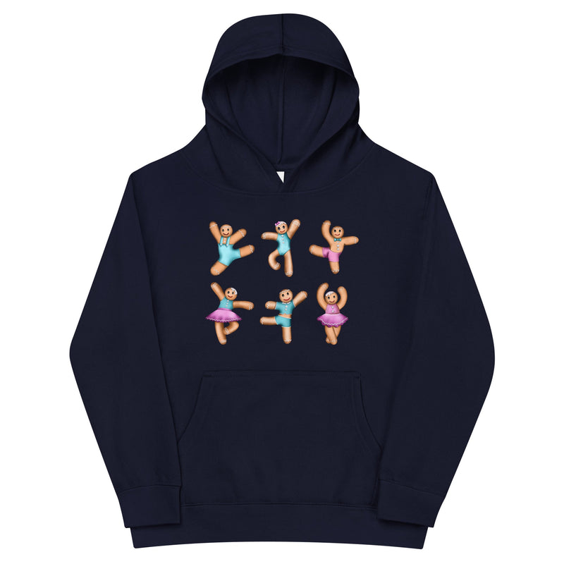 Kids / Hoodies Navy Blazer / S Gingerbread (Pink Blue) - Kids Fleece Hoodie