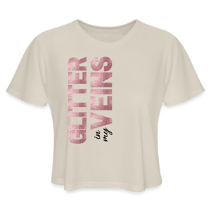 Women / Crop Tops Glitter in My Veins - Flowy Crop Top