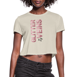 Women / Crop Tops Sand / S Glitter in My Veins - Flowy Crop Top