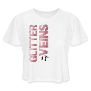 Women / Crop Tops Glitter in My Veins - Flowy Crop Top