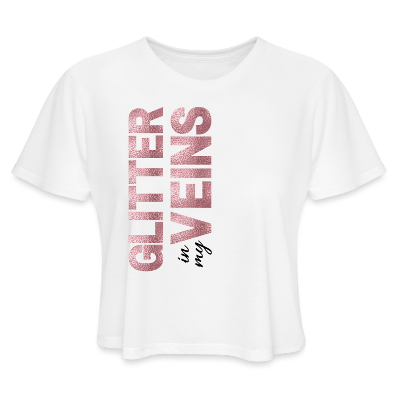 Women / Crop Tops Glitter in My Veins - Flowy Crop Top