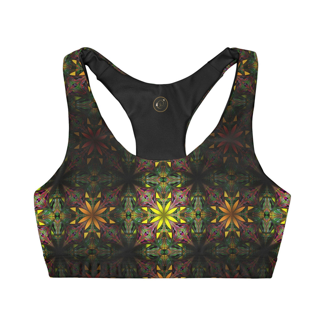 Activewear / Kids Tops Kaleidoscope Gold - Kids Double-Lined Seamless Sports Bra