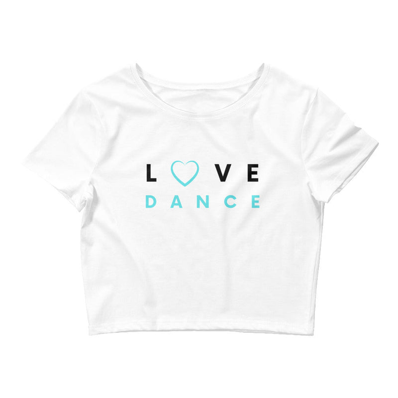 Women / Crop Tops White / XS/SM Love Dance (Blue) - Crop Top