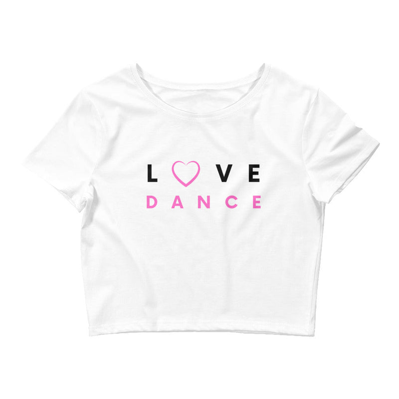 Women / Crop Tops White / XS/SM Love Dance (Pink) - Crop Top
