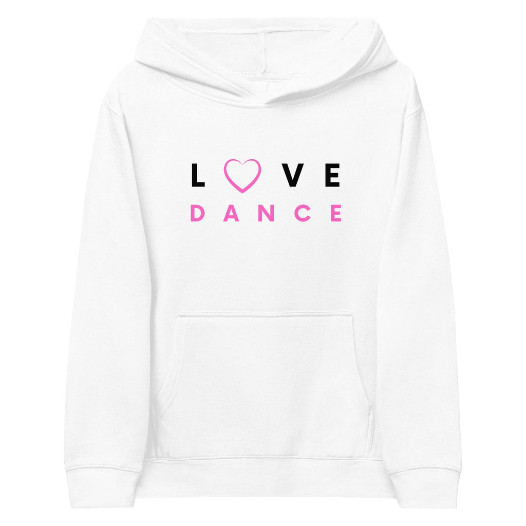 Kids / Hoodies White / S Love Dance (pink) - Kids Fleece Hoodie