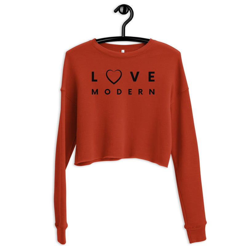 Women / Sweatshirts Brick / S Love Modern - Cropped Fleece Sweatshirt