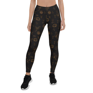 Activewear / YA Leggings XS Magic Symbols - Adult Leggings