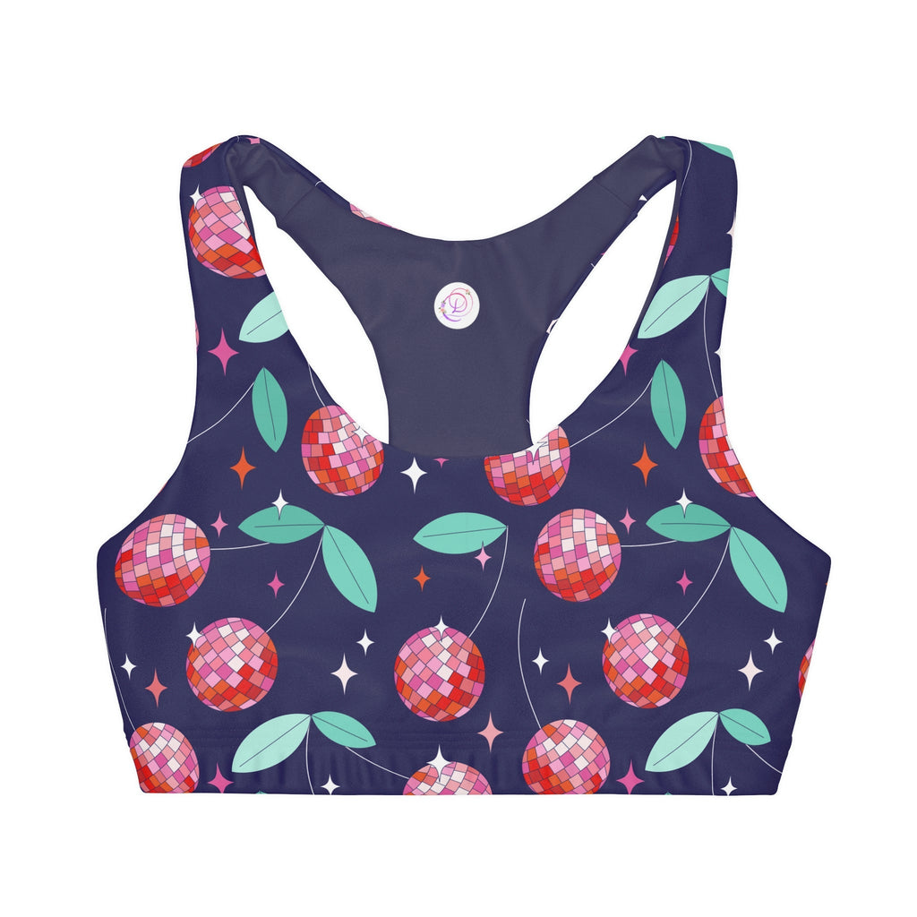 Activewear / Kids Tops 3/4 Years Mirror Cherries - Kids Double-Lined Seamless Sports Bra