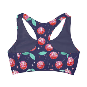 Activewear / Kids Tops Mirror Cherries - Kids Double-Lined Seamless Sports Bra