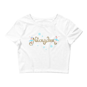 Women / Crop Tops White / XS/SM Nutcracker Snowflakes - Crop Top