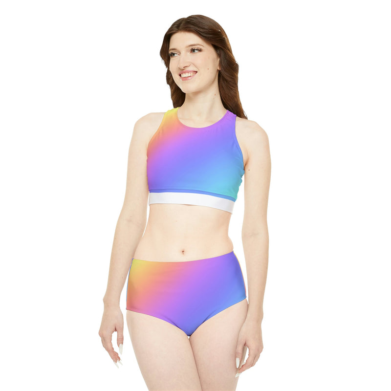 Activewear / Adult Sets Ombre Rainbow - Adult Two-Piece Active Set