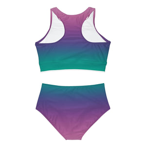 Activewear / Adult Sets Ombre Teal - Adult Two-Piece Active Set