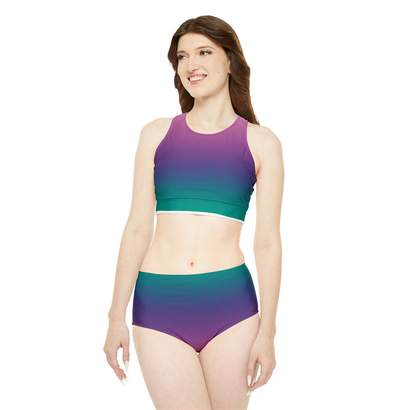 Activewear / Adult Sets Ombre Teal - Adult Two-Piece Active Set