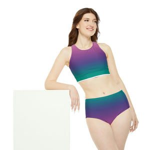 Activewear / Adult Sets Ombre Teal - Adult Two-Piece Active Set