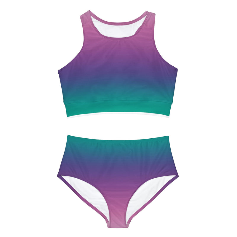 Activewear / Adult Sets XS Ombre Teal - Adult Two-Piece Active Set