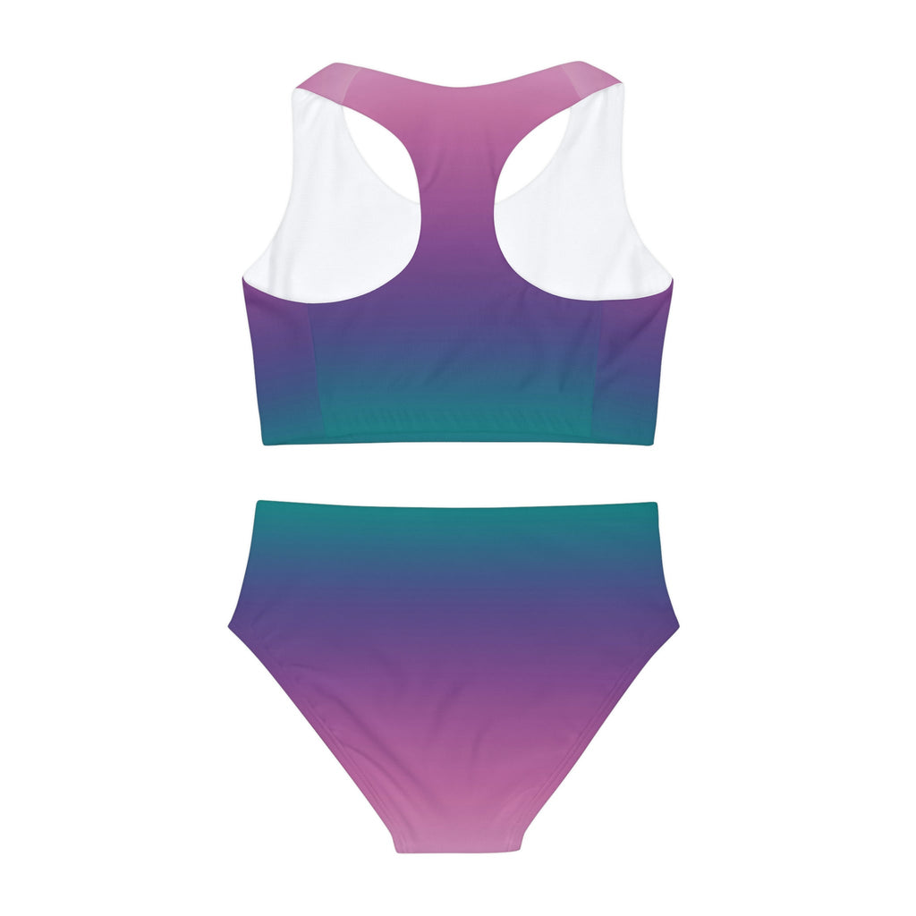 Activewear / Kids Sets Ombre Teal - Kids Two-Piece Active Set