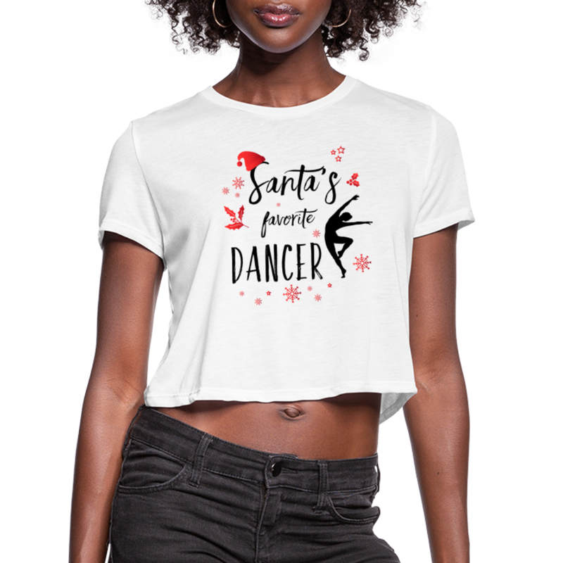 Women / Crop Tops Santa's Favorite Dancer - Flowy Crop Top