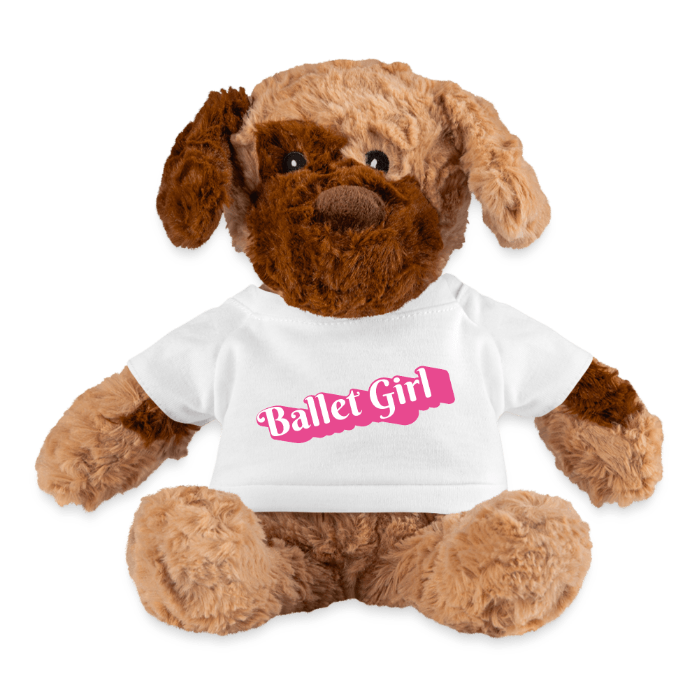 Ballet Girl - Plushy Dog - white