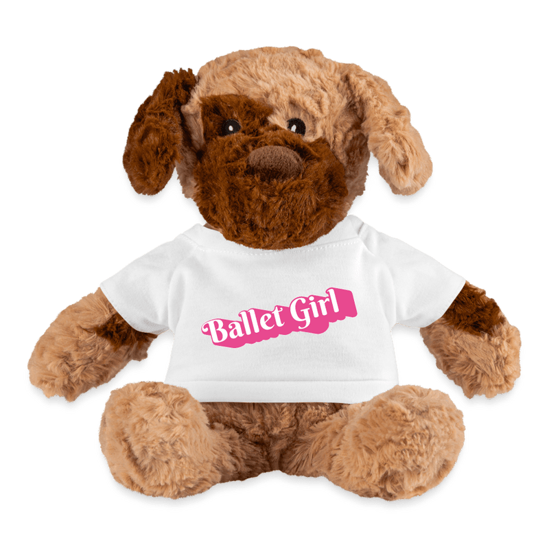 Ballet Girl - Plushy Dog - white