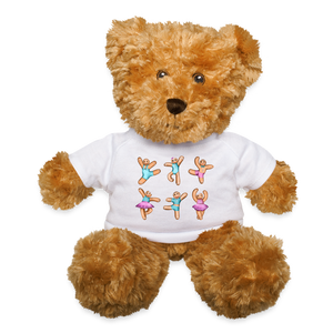 Gifts & Accessories / Soft toys White Teddy Bear with Dancing Gingerbread T-Shirt (Pink, Blue)