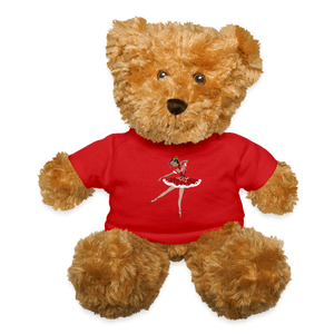 Gifts & Accessories / Soft toys Red Teddy Bear with Santa Ballerina T-Shirt (Skin Tone 2)