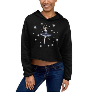 Snow Ballerina - Cropped Fleece Hoodie