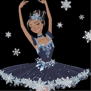Snow Ballerina - Cropped Fleece Hoodie