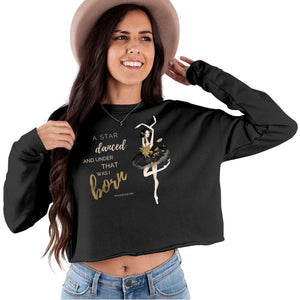 Women / Sweatshirts Black / S A Star Danced - Cropped Fleece Sweatshirt