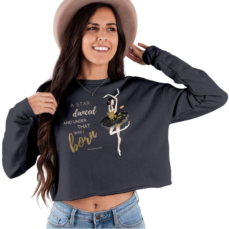 Women / Sweatshirts Navy / S A Star Danced - Cropped Fleece Sweatshirt