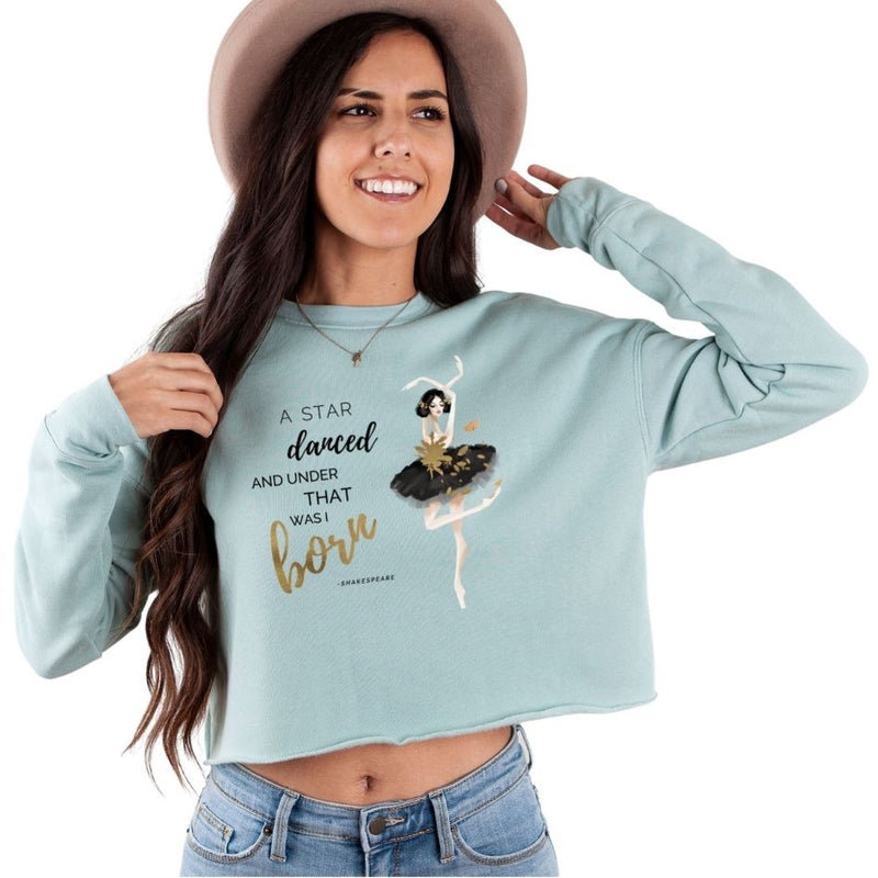 Women / Sweatshirts Dusty Blue / S A Star Danced - Cropped Fleece Sweatshirt