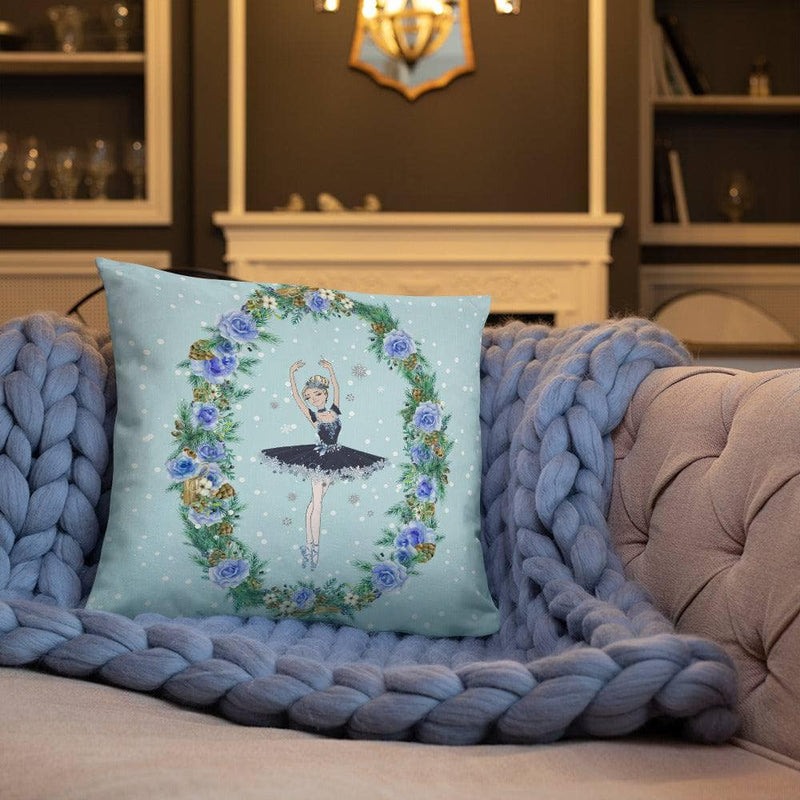 Snow Ballerina - Throw pillow with insert*