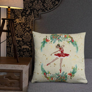 Santa Ballerina - Throw pillow with insert*